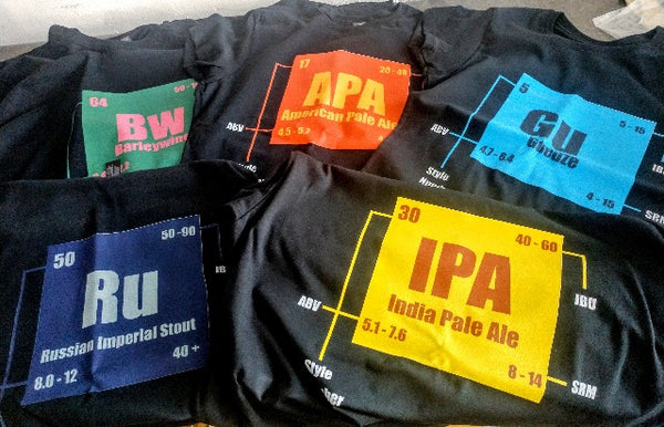 Ejemplo playera personalizada estilos de cerveza