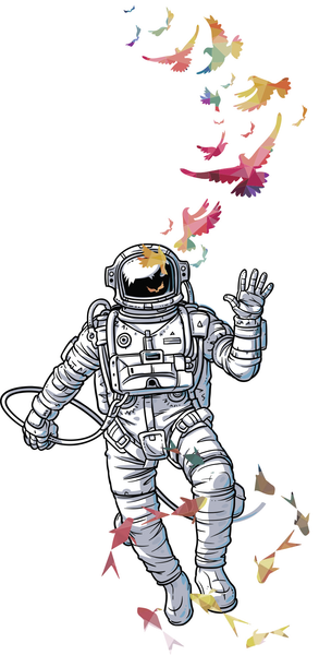 Life in space - USUAL.ink! - playera personalizada