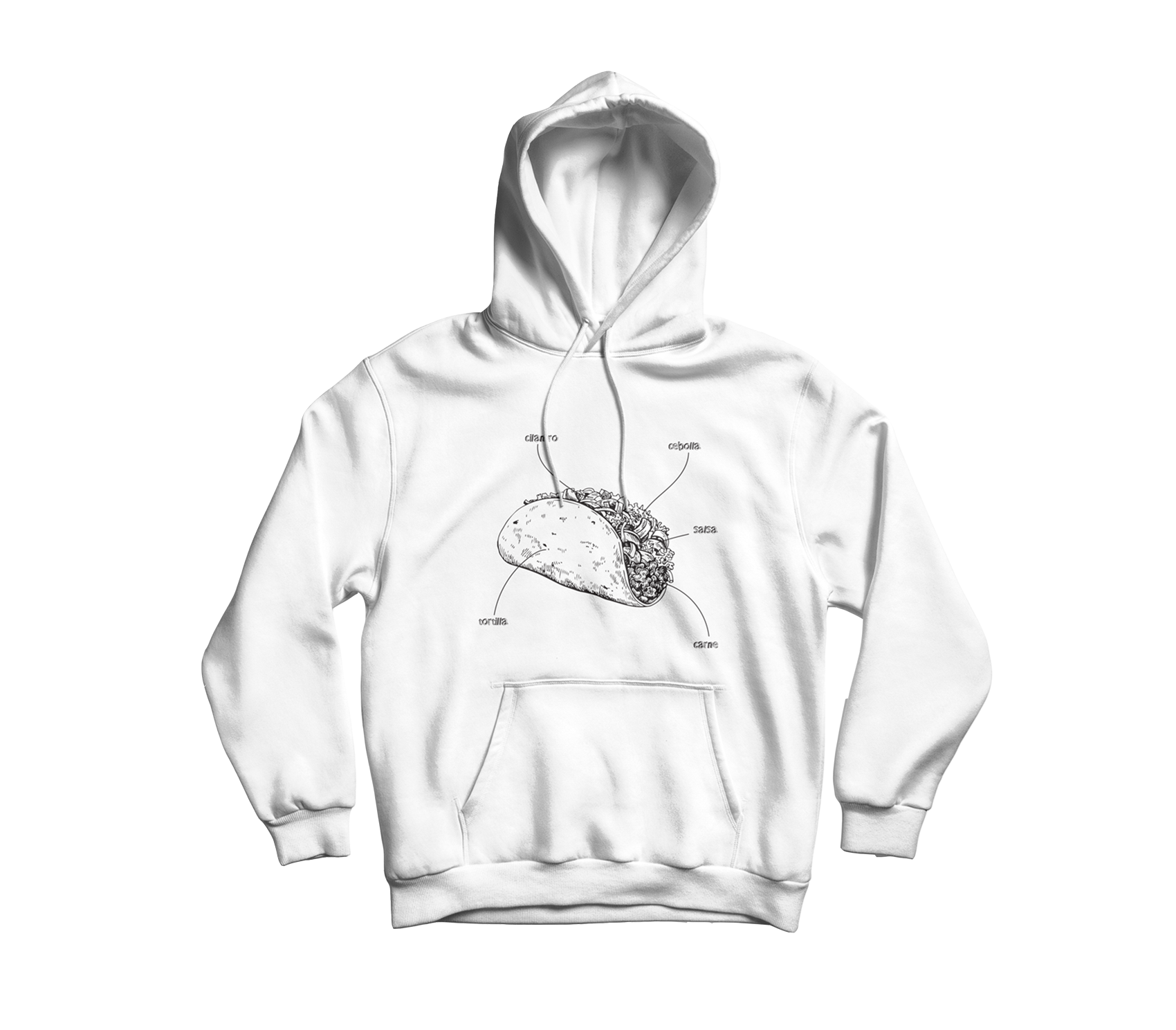 Anatomía de un taco - USUAL.ink! - playera personalizada