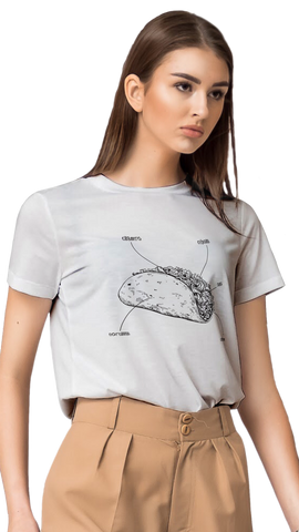 Anatomía De Un Taco - USUAL.ink! - playera personalizada