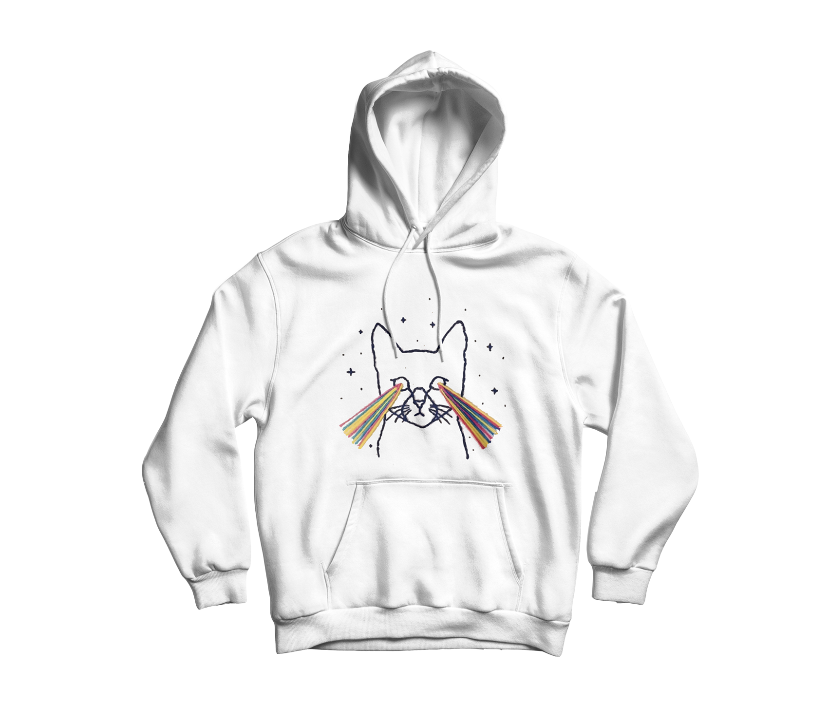 Eyes of cat with color lasers - USUAL.ink! - playera personalizada