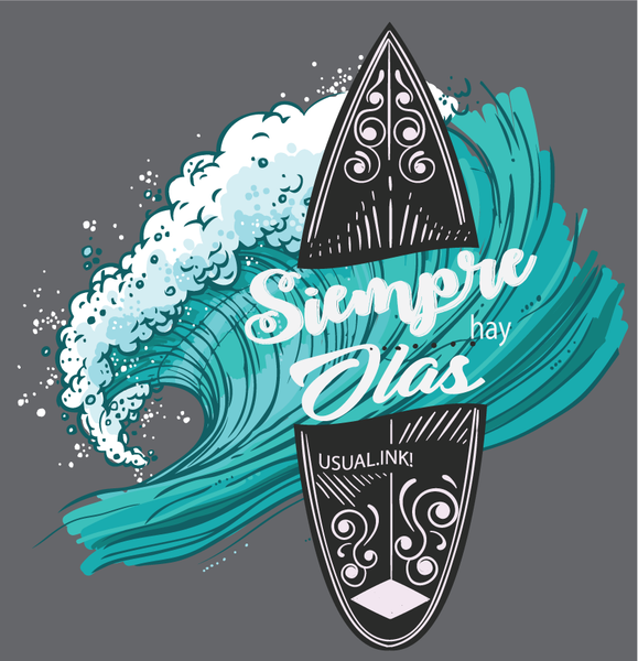 Siempre hay olas - USUAL.ink! - playera personalizada