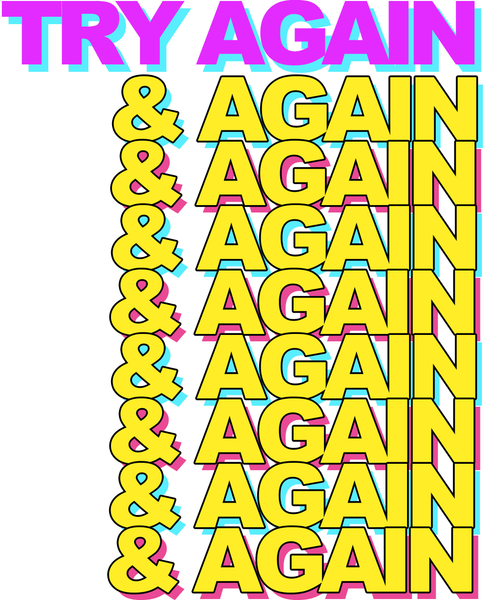 Try again & again - USUAL.ink! - playera personalizada